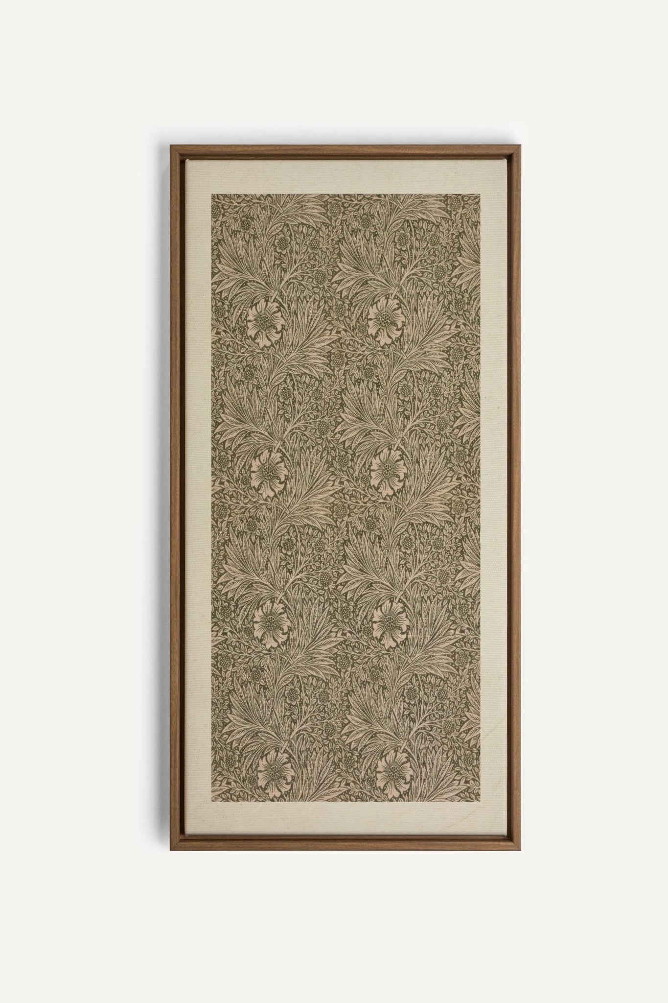 JARDIN GRAVÉ, Oeuvre sur toile étirée, encadré Brun Chêne