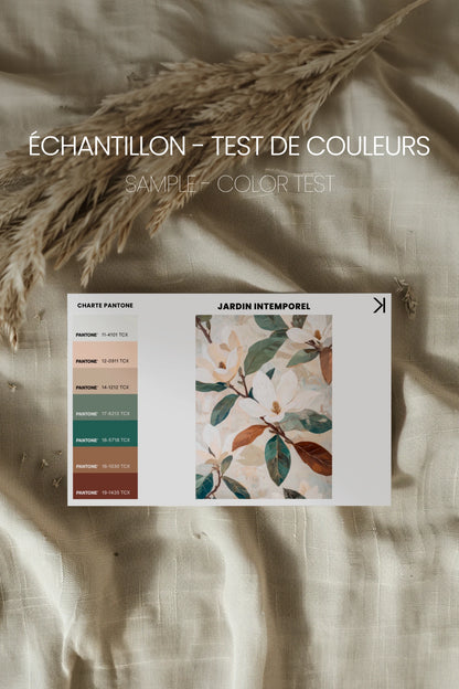 JARDIN INTEMPOREL, Oeuvre sur toile rigide, encadré Vintage Bronze