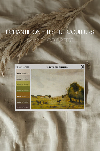 ÉVEIL DES CHAMPS, Artwork on rigid canvas, framed in Vintage Bronze