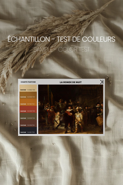 LA RONDE DE NUIT, Oeuvre sur toile rigide, encadré Vintage Bronze