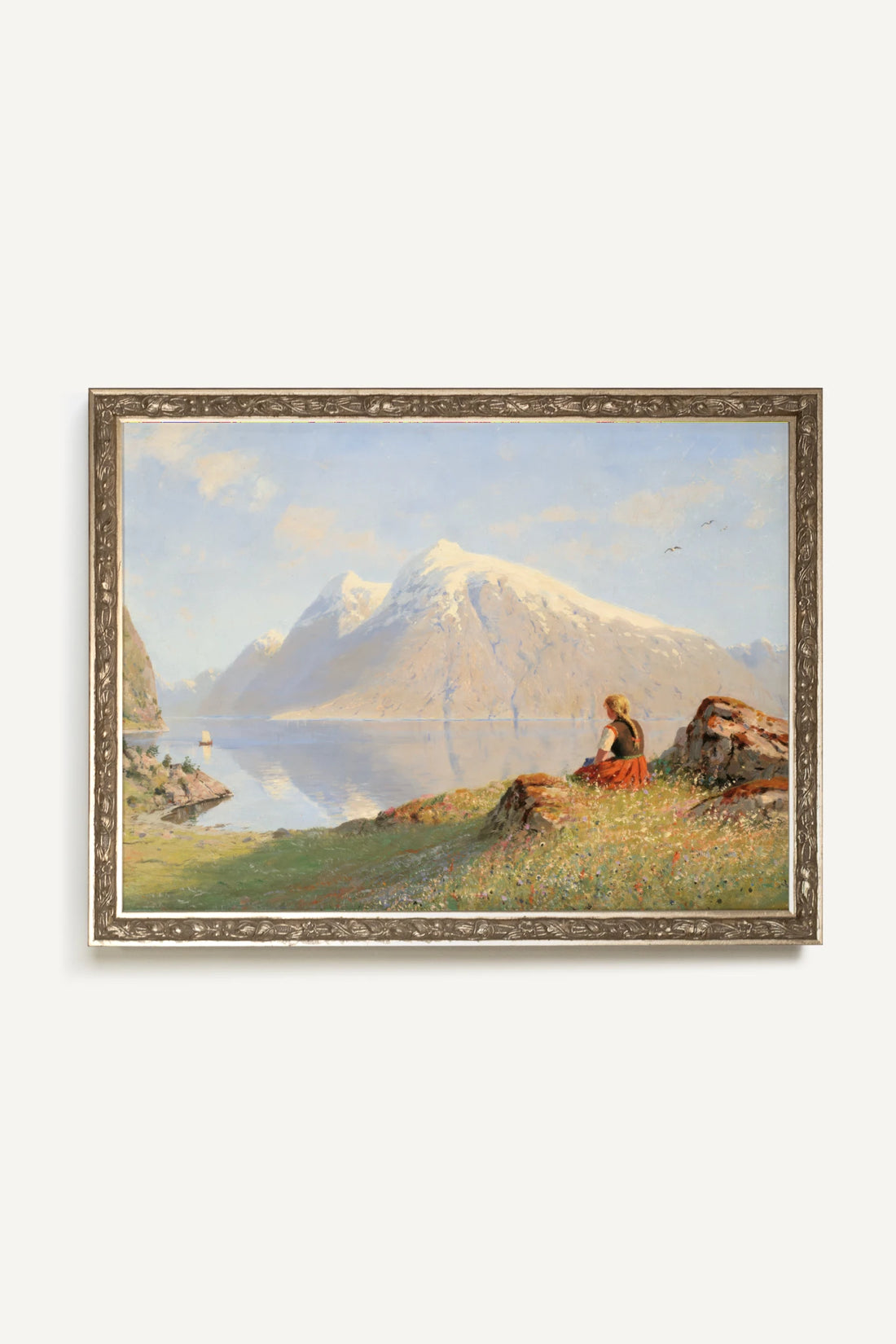 LA SOUFFLE DES CIMES, Oeuvre sur toile rigide, encadré Vintage Argent