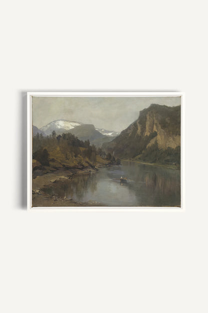 LAC MIROIR, Work on stretched canvas, framed White