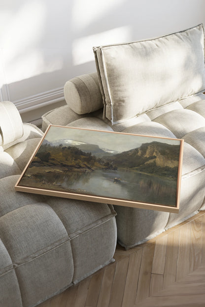 SALT AND SKY, Artwork on stretched canvas, framed Natural Light