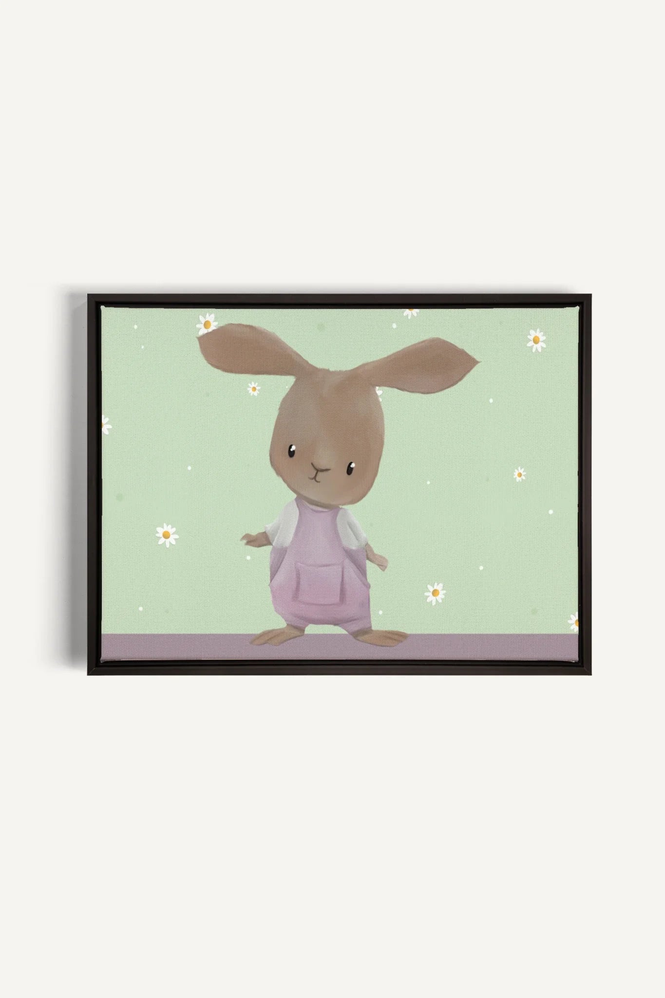 OLEKA CANVAS - LAPIN, Oeuvre sur toile étirée, encadré Noir