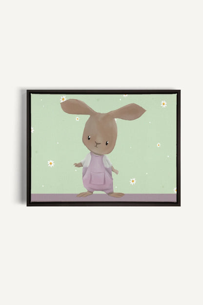 OLEKA CANVAS - LAPIN, Oeuvre sur toile étirée, encadré Noir