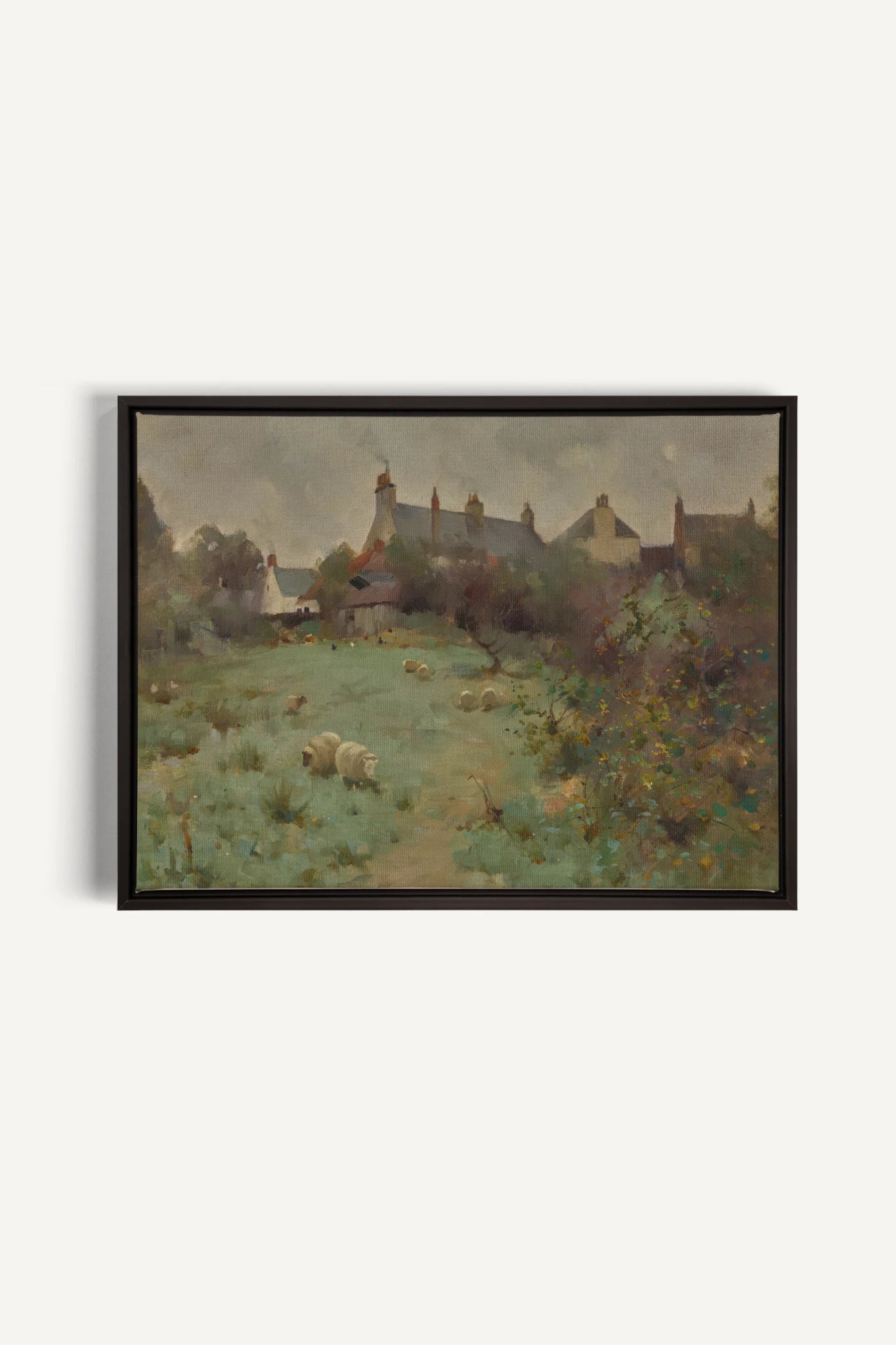 LE JARDIN DES PRÉS, Work on stretched canvas, framed Black