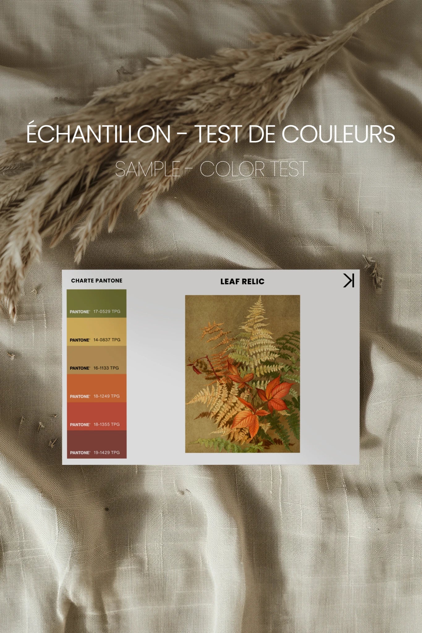 LEAF RELIC, Oeuvre sur toile étirée, encadré Vintage Or