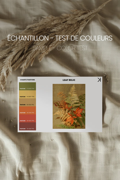 LEAF RELIC, Oeuvre sur toile étirée, encadré Vintage Or