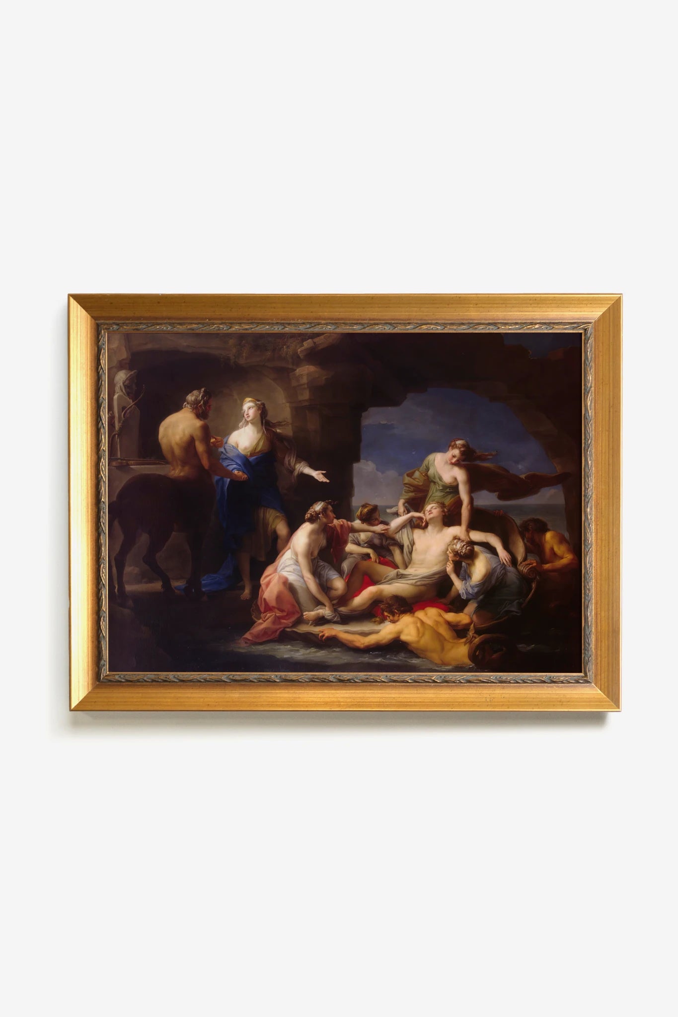LÉGENDE IMMORTELLE, Oeuvre sur toile rigide, encadré Vintage Or