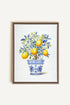 OLEKA CANVAS - LEMON BREEZE, Oeuvre sur toile étirée, encadré Brun Chêne