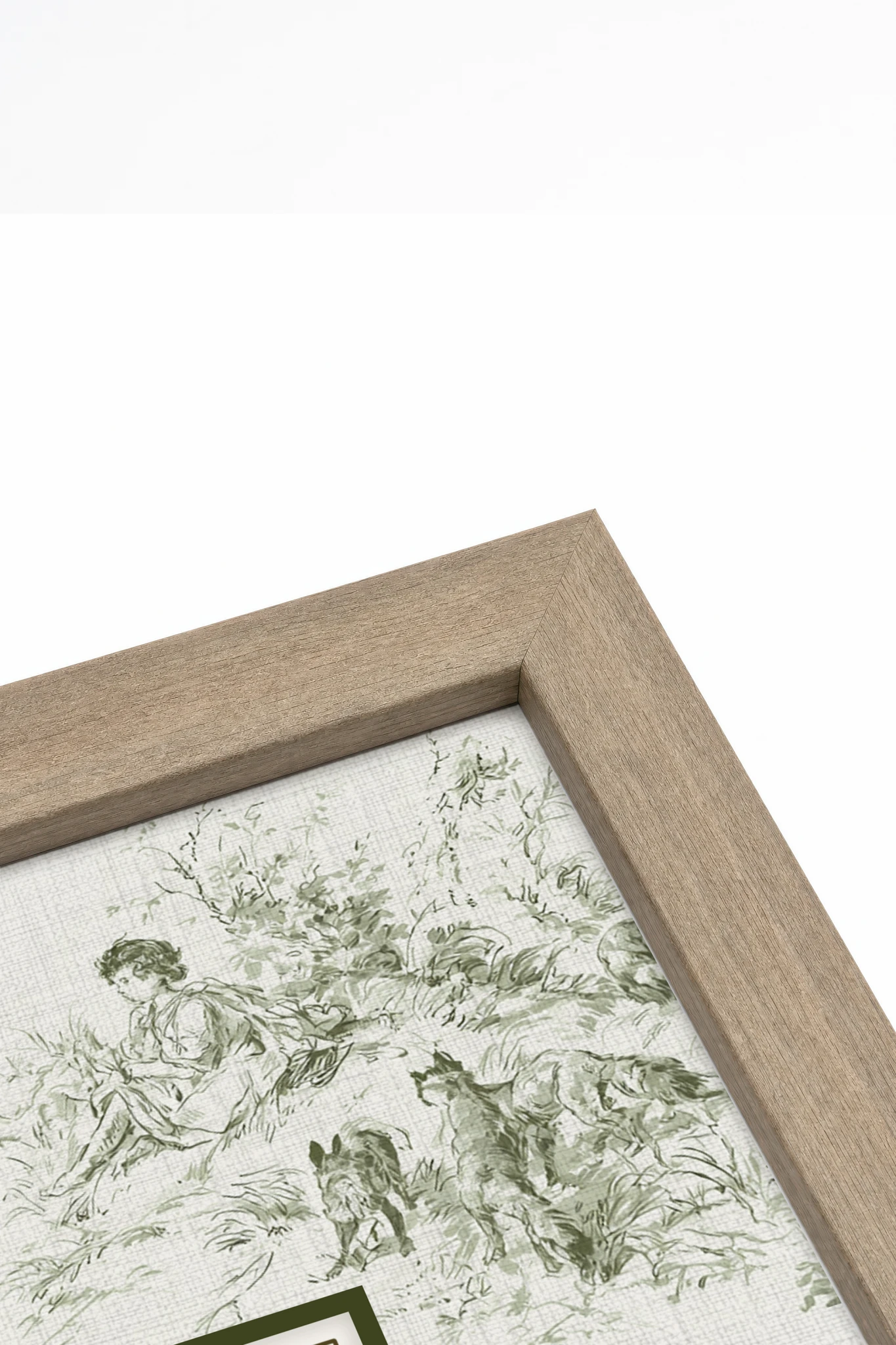 LE PORTE-BONHEUR, Oeuvre sur toile rigide, encadré brun chêne