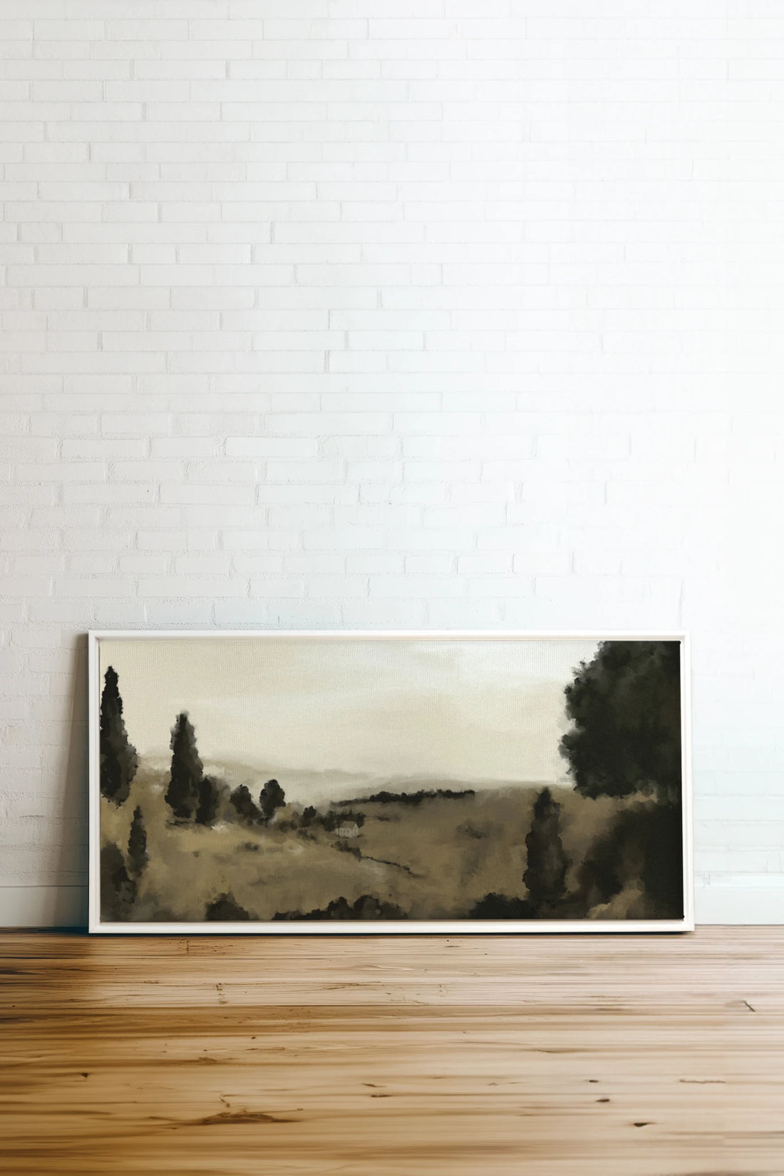 LES COLLINES SILENCIEUSES, Work on stretched canvas, framed White