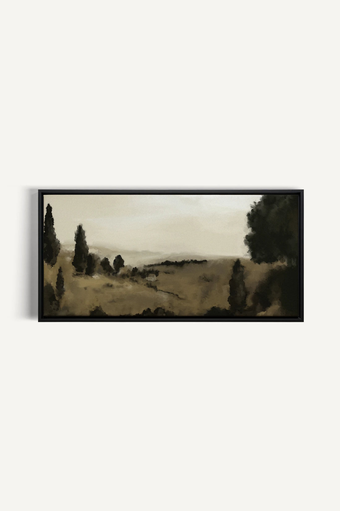 LES COLLINES SILENCIEUSES, Work on stretched canvas, framed Black