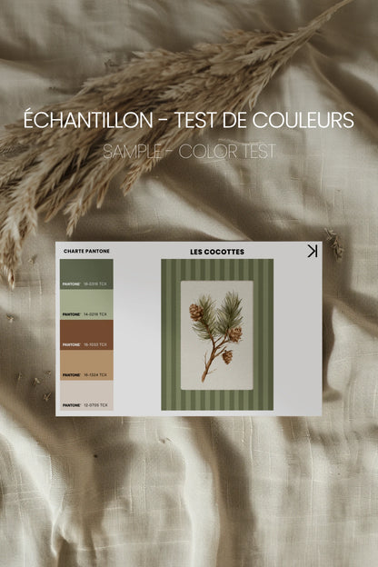 LES COCOTTES, Oeuvre sur toile rigide, encadré brun chêne