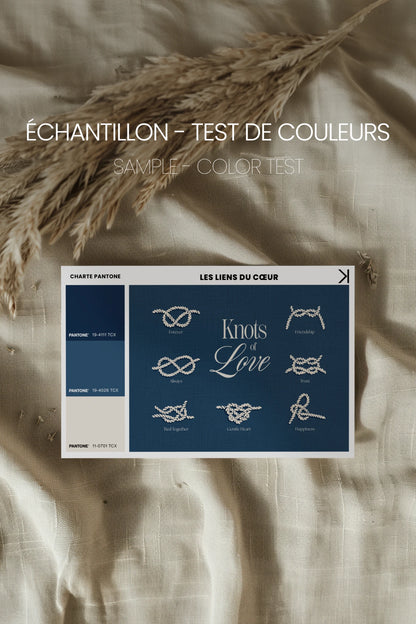 LES LIENS DU CŒUR, Oeuvre sur toile rigide, encadré naturel clair