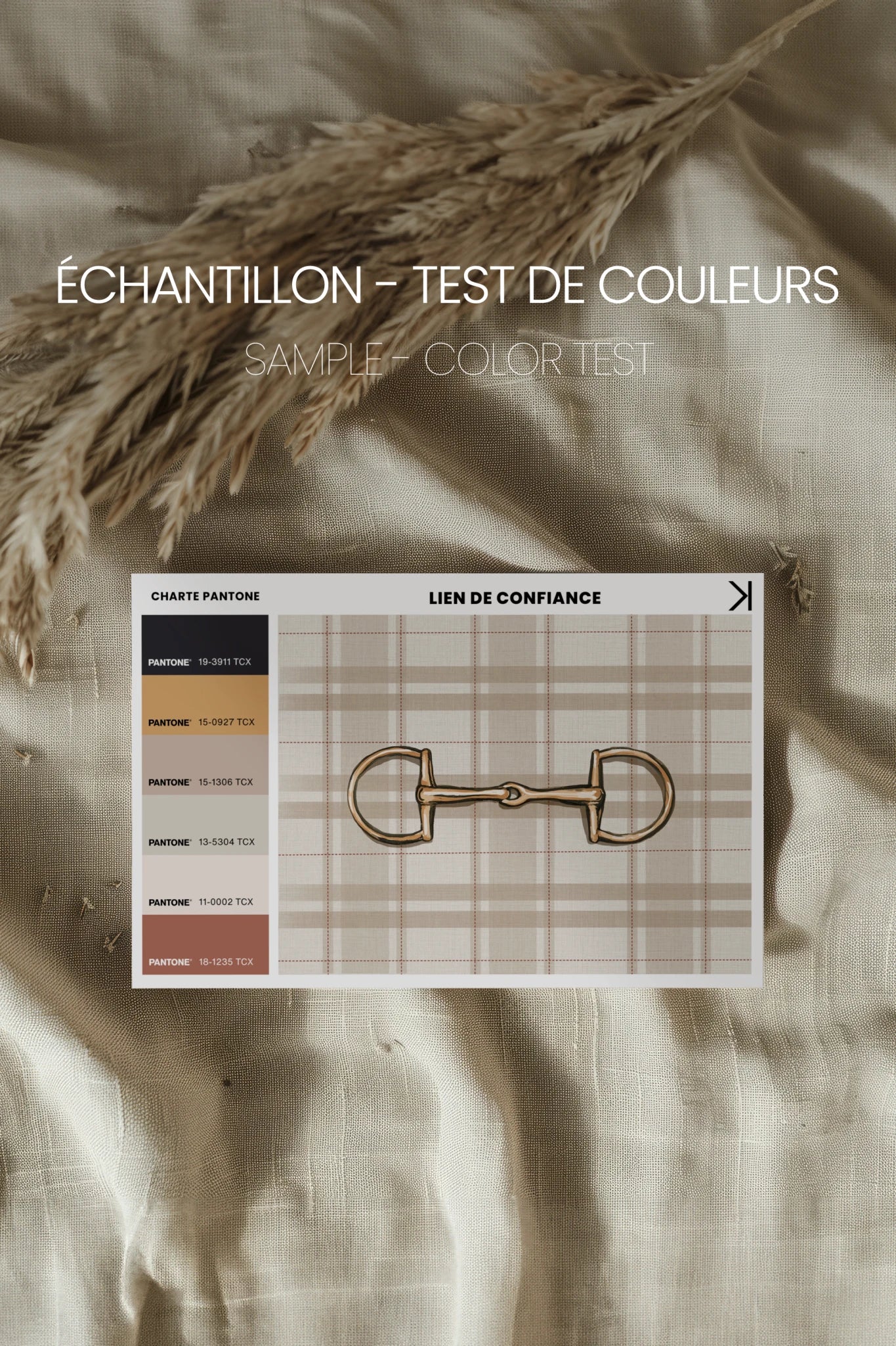 LIEN DE CONFIANCE, Work on canvas, oak brown frame