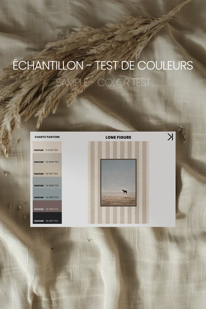 LONE FIGURE, Artwork on rigid canvas, signature frame by Atelier Dansereau