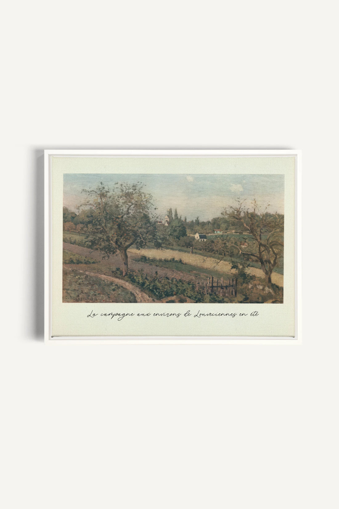 LOUVECIENNES EN ÉTÉ, Oeuvre sur toile étirée, encadré Blanc
