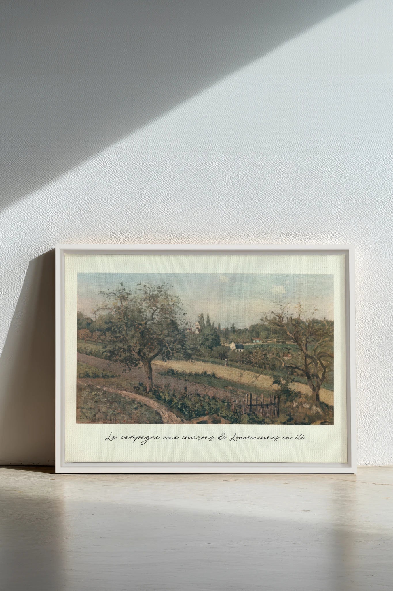 LOUVECIENNES EN ÉTÉ, Oeuvre sur toile étirée, encadré Blanc