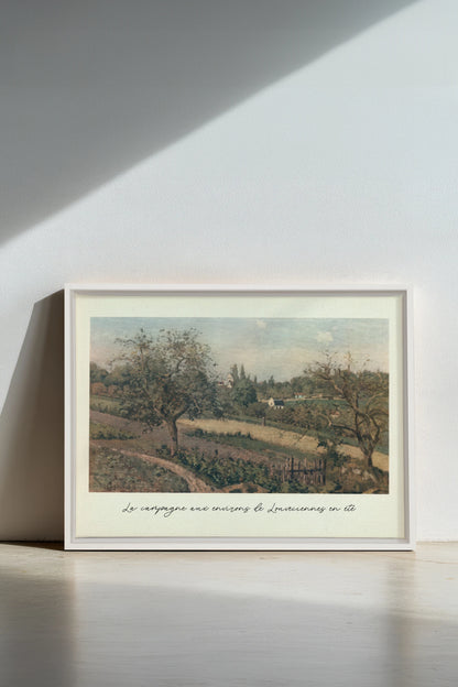 LOUVECIENNES EN ÉTÉ, Oeuvre sur toile étirée, encadré Blanc