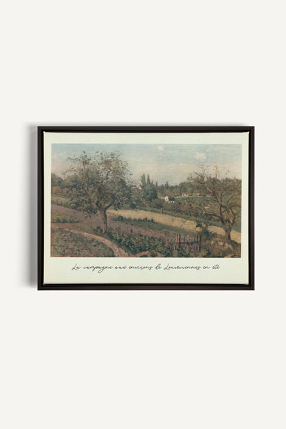 LOUVECIENNES EN ÉTÉ, Oeuvre sur toile étirée, encadré Noir