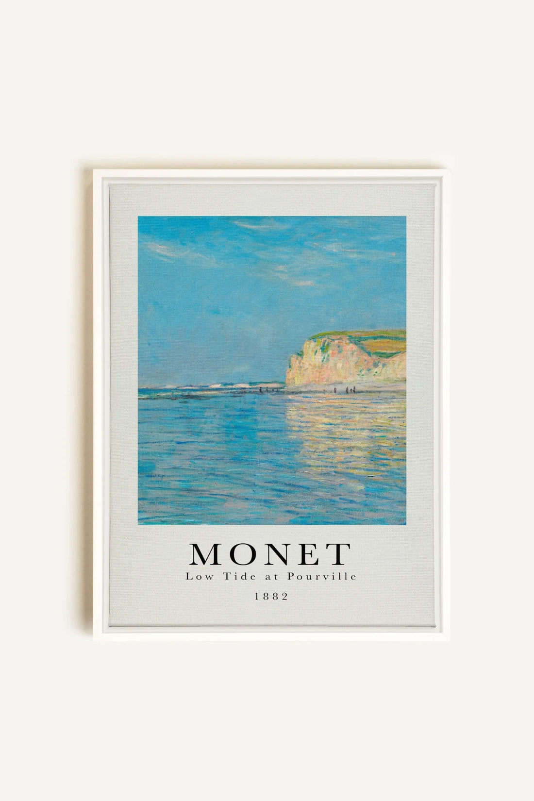 OLEKA CANVAS - LOW TIDES, Oeuvre sur toile étirée, encadré Blanc