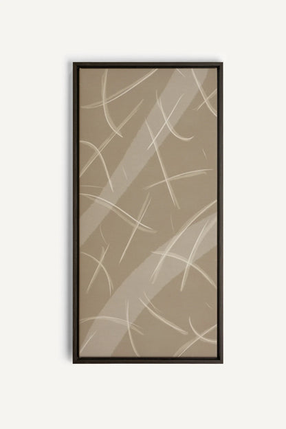 OLEKA CANVAS - LUMINOUS LINES, Oeuvre sur toile étirée, encadré Brun Noyer