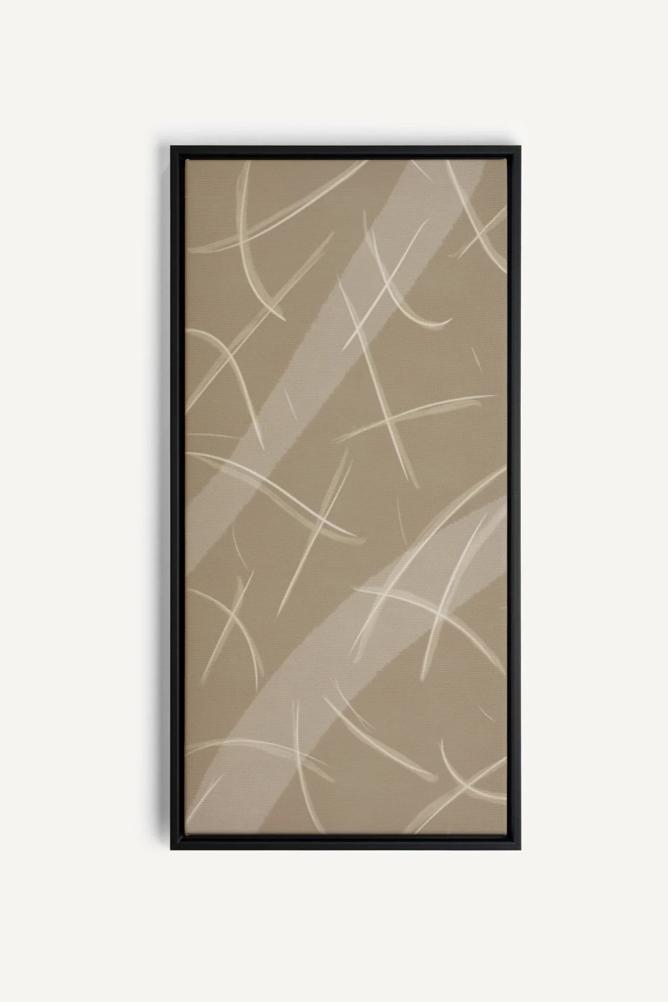 OLEKA CANVAS - LUMINOUS LINES, Oeuvre sur toile étirée, encadré Noir