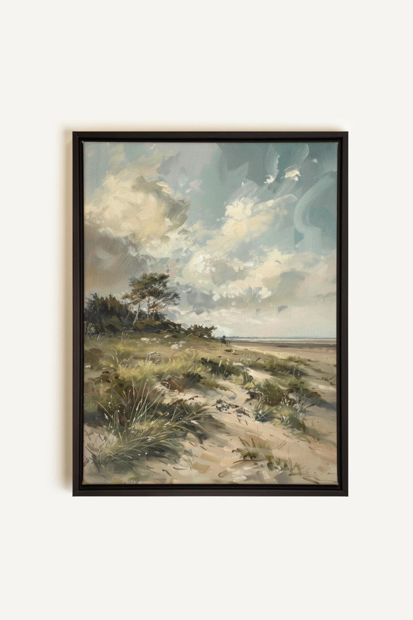 OLEKA CANVAS - LUSH LITTORAL, Oeuvre sur toile étirée, encadré Noir