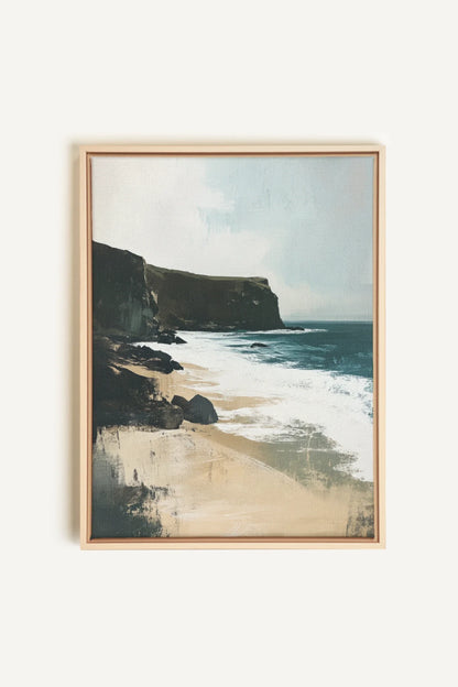 OLEKA CANVAS - MAJESTIC CLIFFS, Oeuvre sur toile étirée, encadré Naturel Clair