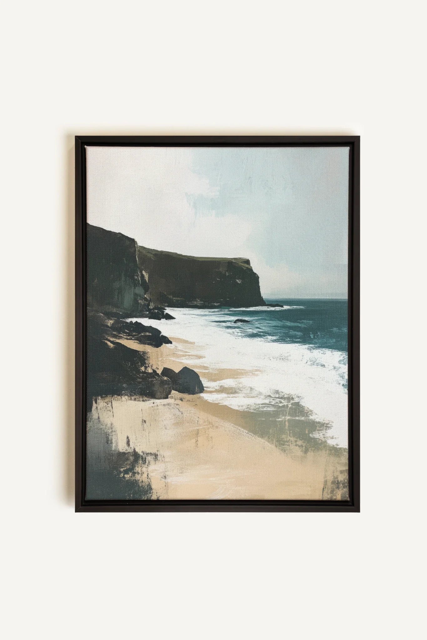 OLEKA CANVAS - MAJESTIC CLIFFS, Oeuvre sur toile étirée, encadré Noir