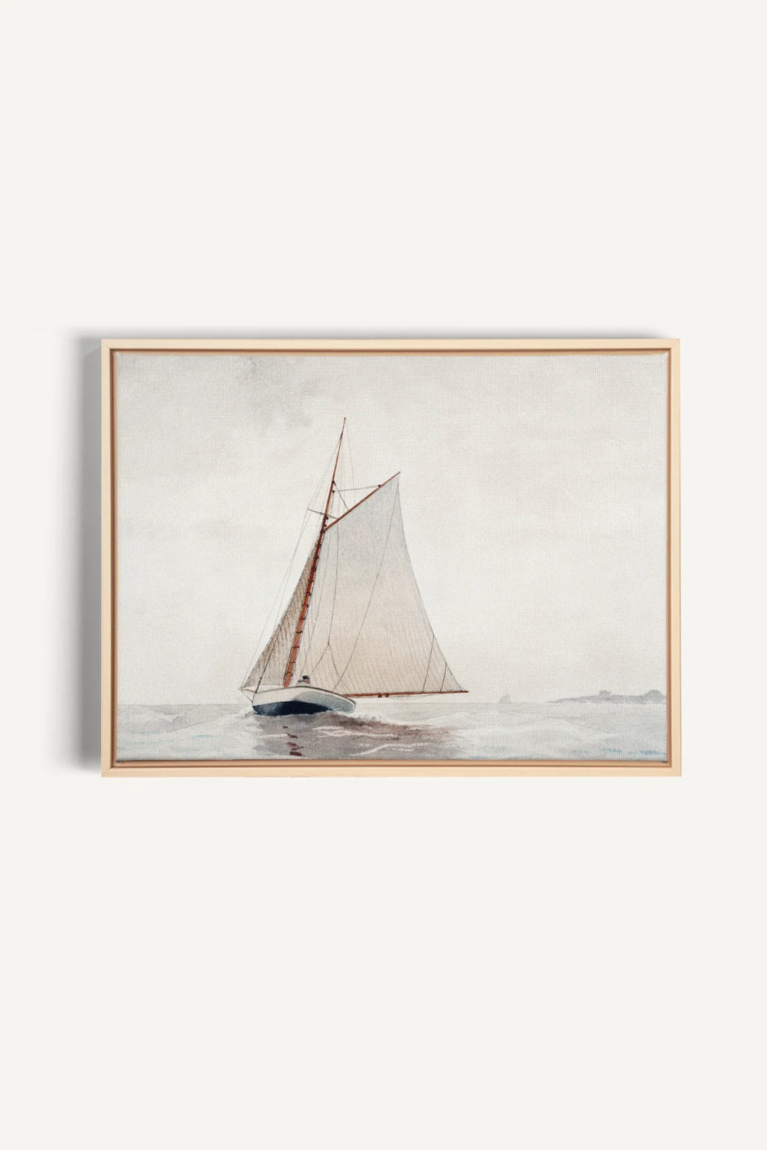 OLEKA CANVAS - MARÉE DOUCE, Oeuvre sur toile étirée, encadré Naturel Clair