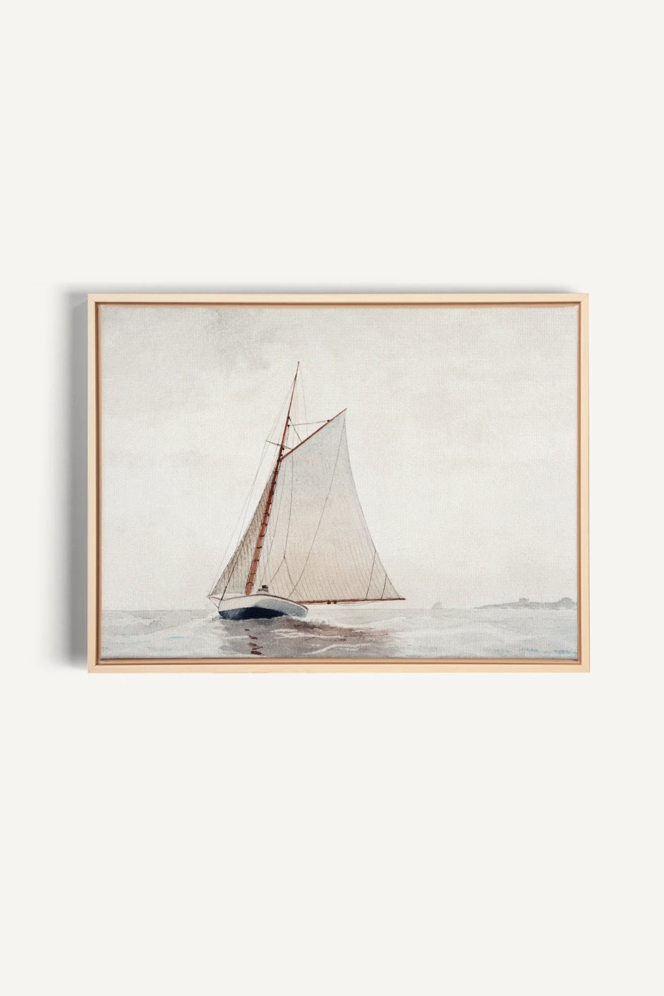 OLEKA CANVAS - MARÉE DOUCE, Oeuvre sur toile étirée, encadré Naturel Clair