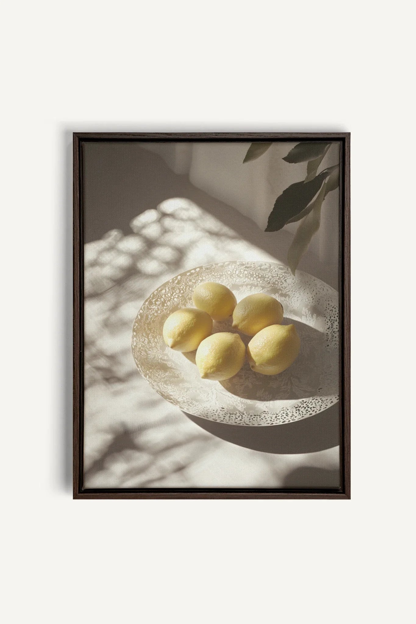 OLEKA CANVAS - MATIN LUMINEUX, Oeuvre sur toile étirée, encadré Brun Noyer