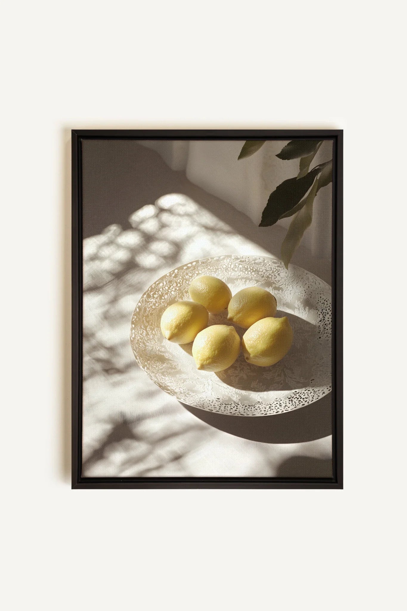 OLEKA CANVAS - MATIN LUMINEUX, Oeuvre sur toile étirée, encadré Noir