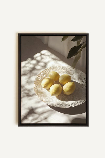 OLEKA CANVAS - MATIN LUMINEUX, Oeuvre sur toile étirée, encadré Noir