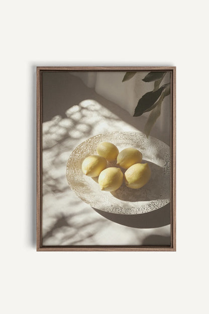 OLEKA CANVAS - MATIN LUMINEUX, Oeuvre sur toile étirée, encadré Brun Chêne