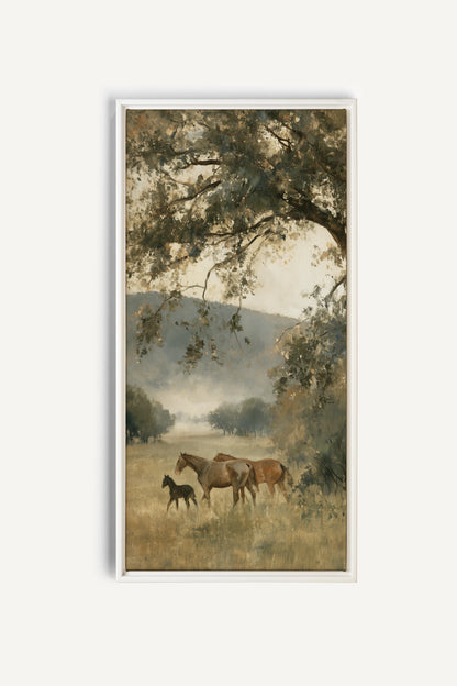 MEADOW FAMILY, Oeuvre sur toile étirée, encadré Blanc