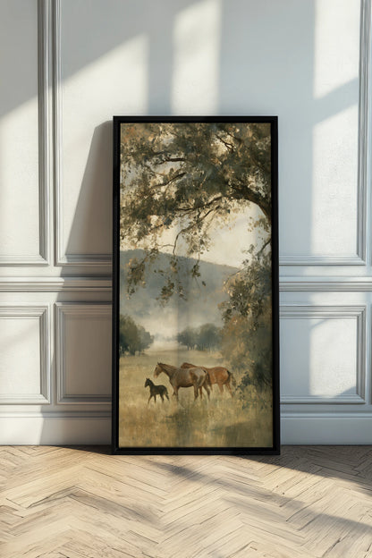 MEADOW FAMILY, Oeuvre sur toile étirée, encadré Noir