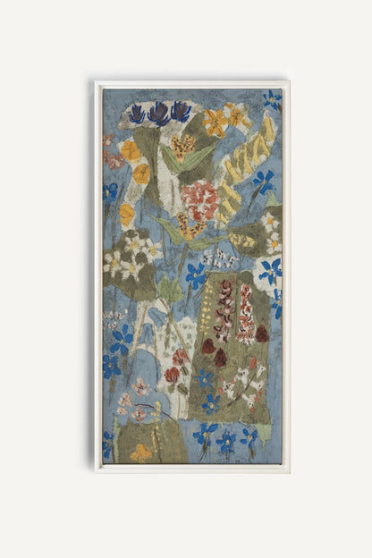 MEADOW TAPESTRY, Oeuvre sur toile étirée, encadré Blanc