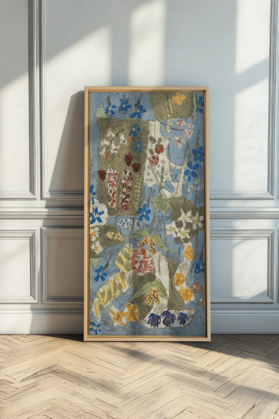MEADOW TAPESTRY, Oeuvre sur toile étirée, encadré Naturel Clair