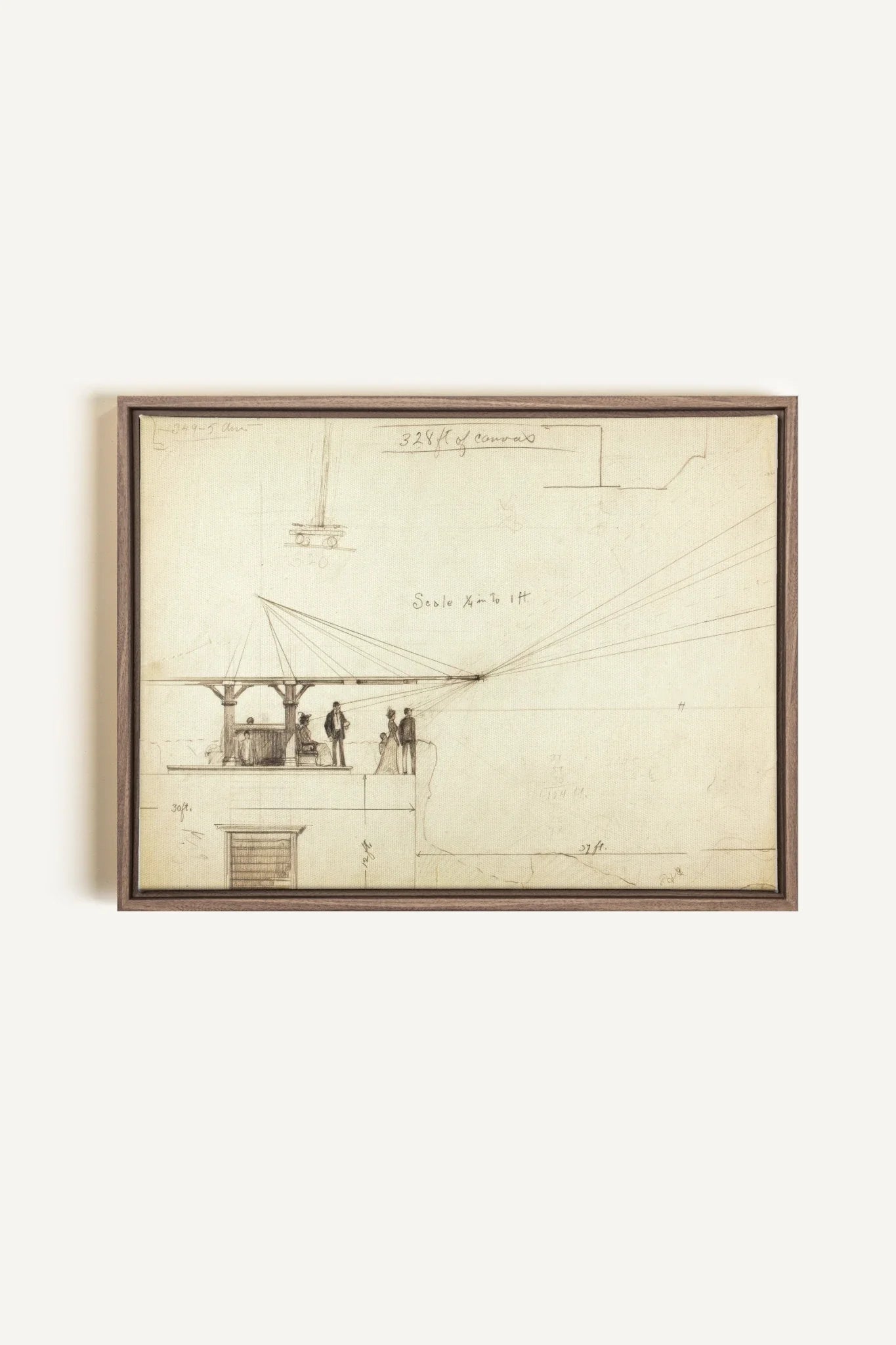 OLEKA CANVAS - MEASURED MINDS, Oeuvre sur toile étirée, encadré Brun Chêne