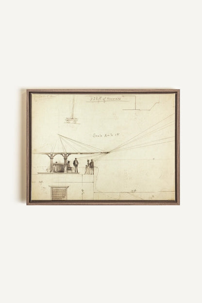 OLEKA CANVAS - MEASURED MINDS, Oeuvre sur toile étirée, encadré Brun Chêne