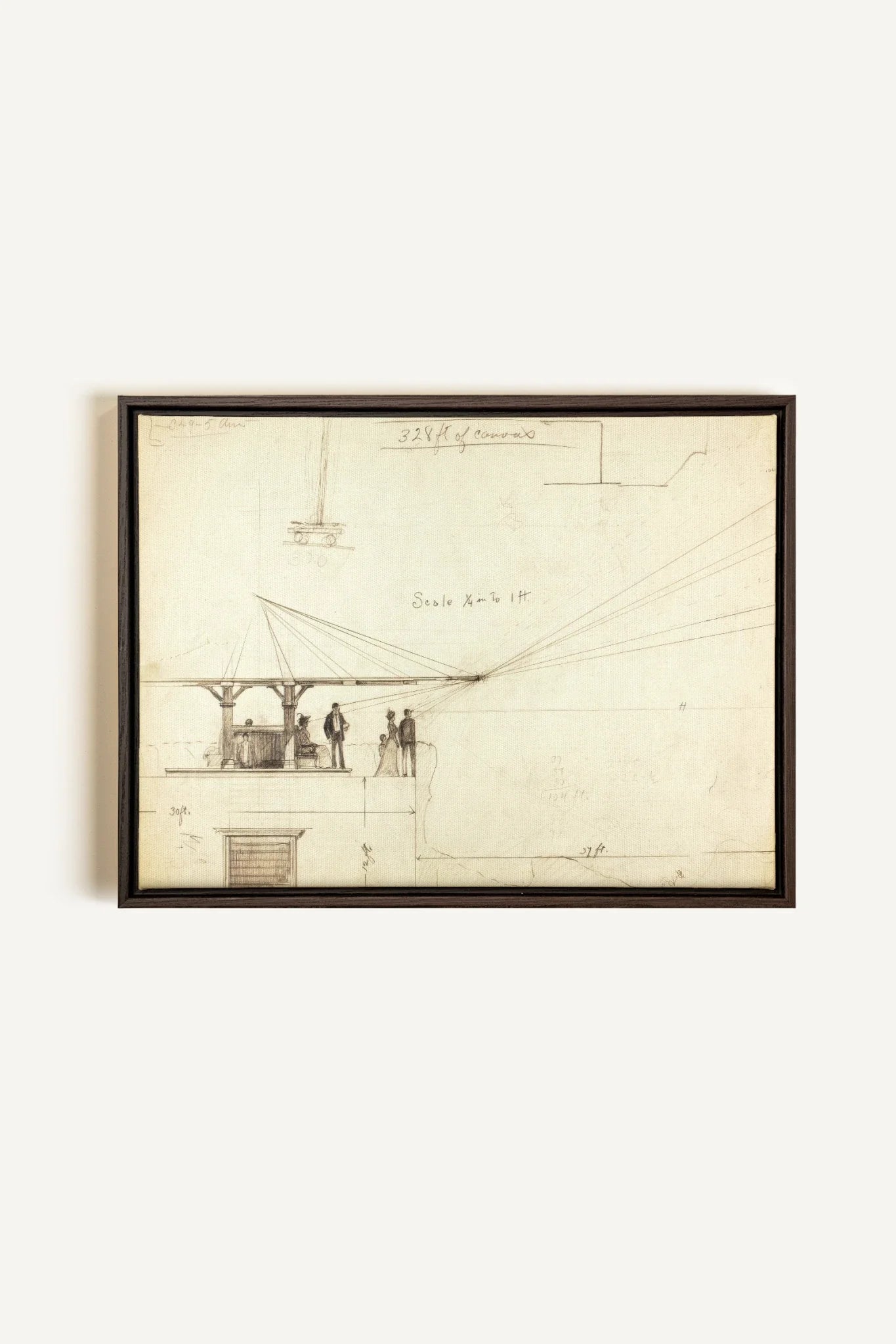 OLEKA CANVAS - MEASURED MINDS, Oeuvre sur toile étirée, encadré Brun Noyer