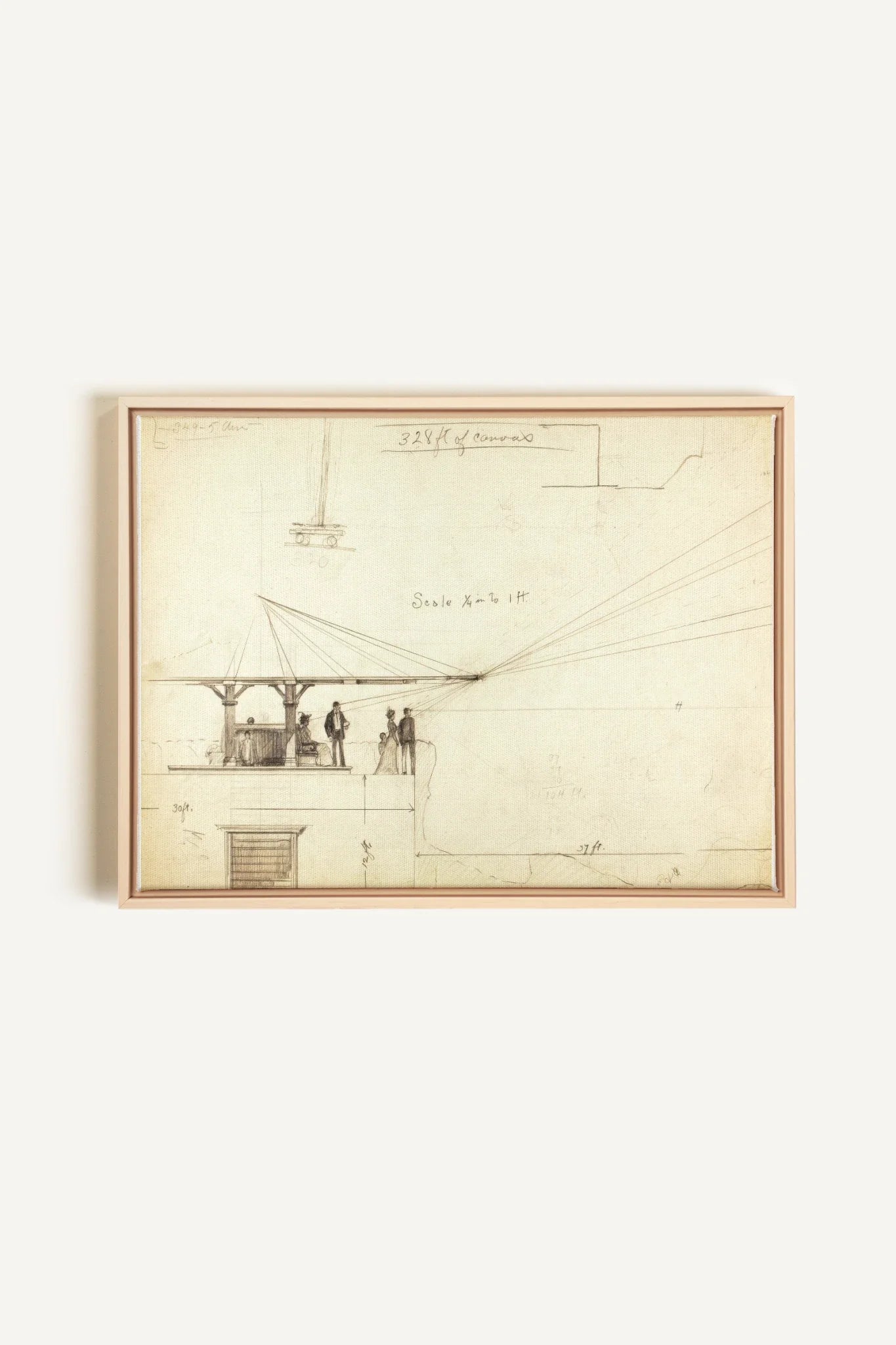 OLEKA CANVAS - MEASURED MINDS, Oeuvre sur toile étirée, encadré Naturel Clair