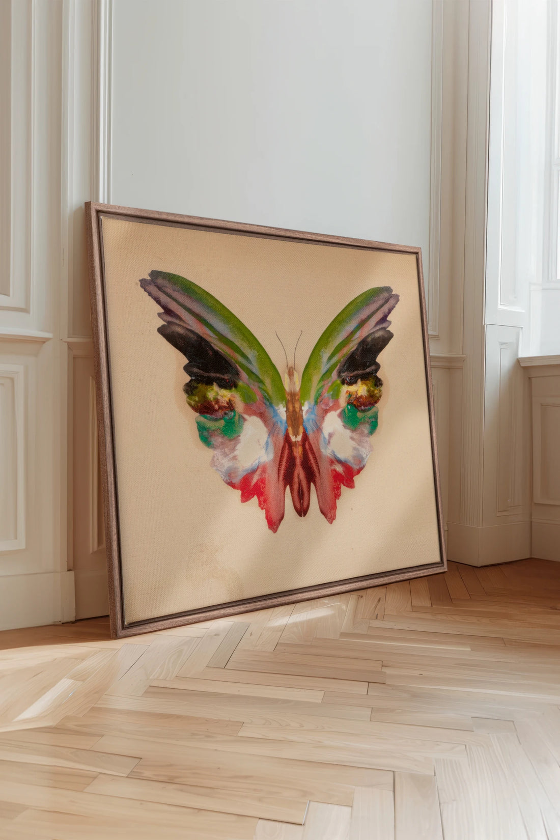 MÉTAMORPHOSE, Oeuvre sur toile étirée, encadré Brun Chêne