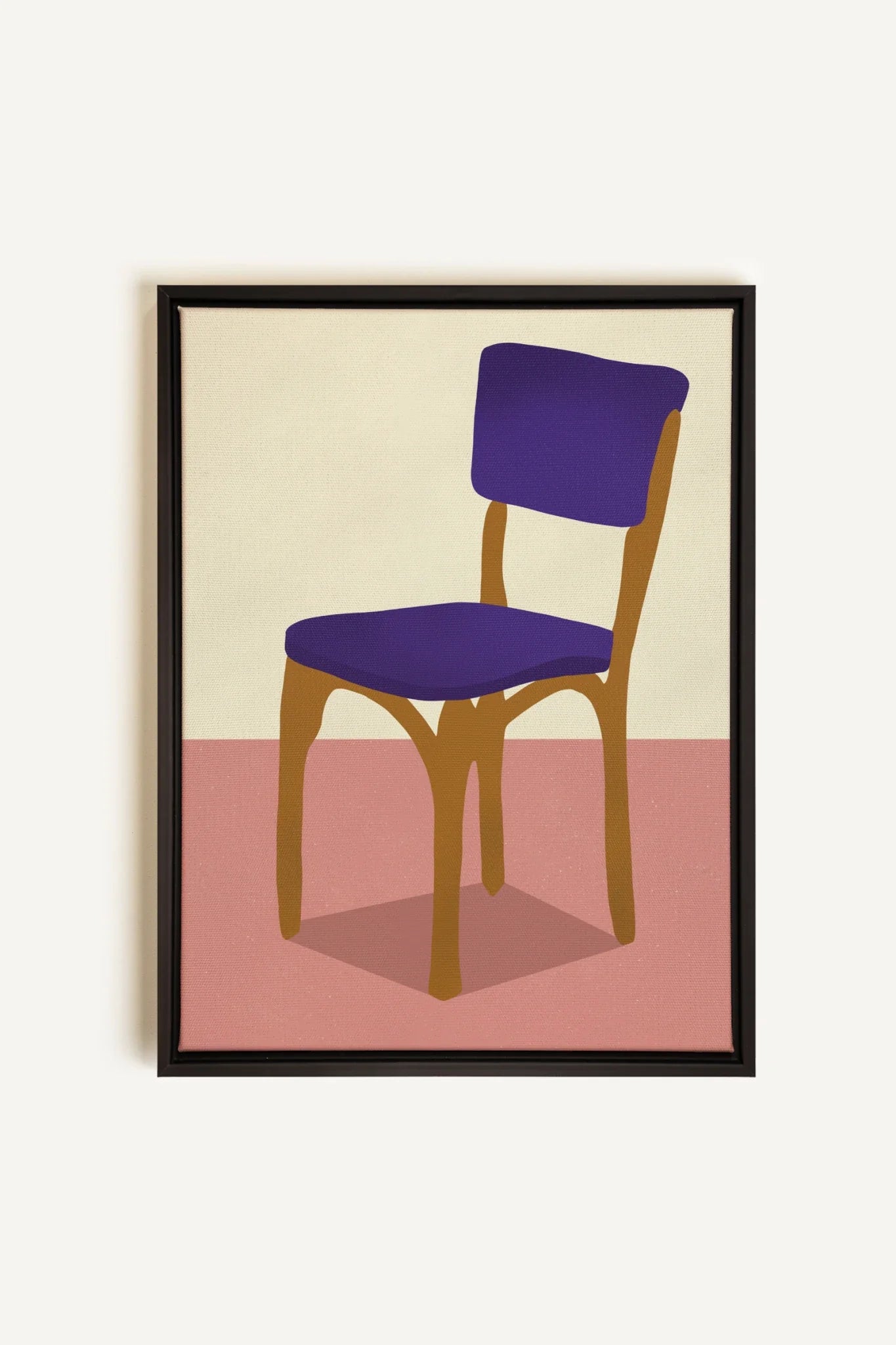 OLEKA CANVAS - MIDNIGHT CHAIR, Oeuvre sur toile étirée, encadré Noir
