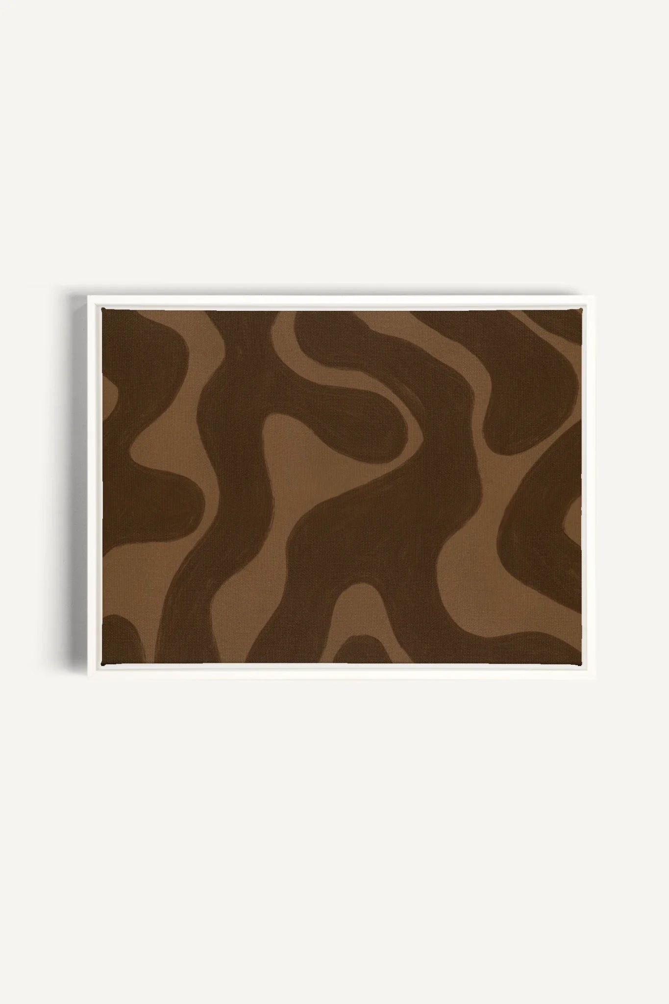 OLEKA CANVAS - MINERAL FLOW, Oeuvre sur toile étirée, encadré Blanc