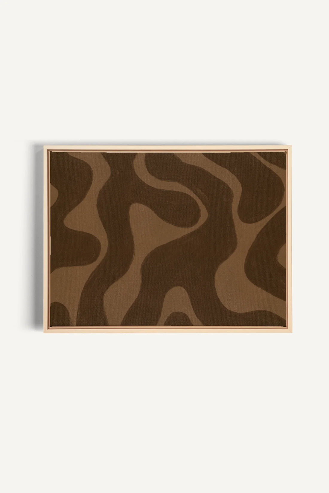 OLEKA CANVAS - MINERAL FLOW, Oeuvre sur toile étirée, encadré Naturel Clair