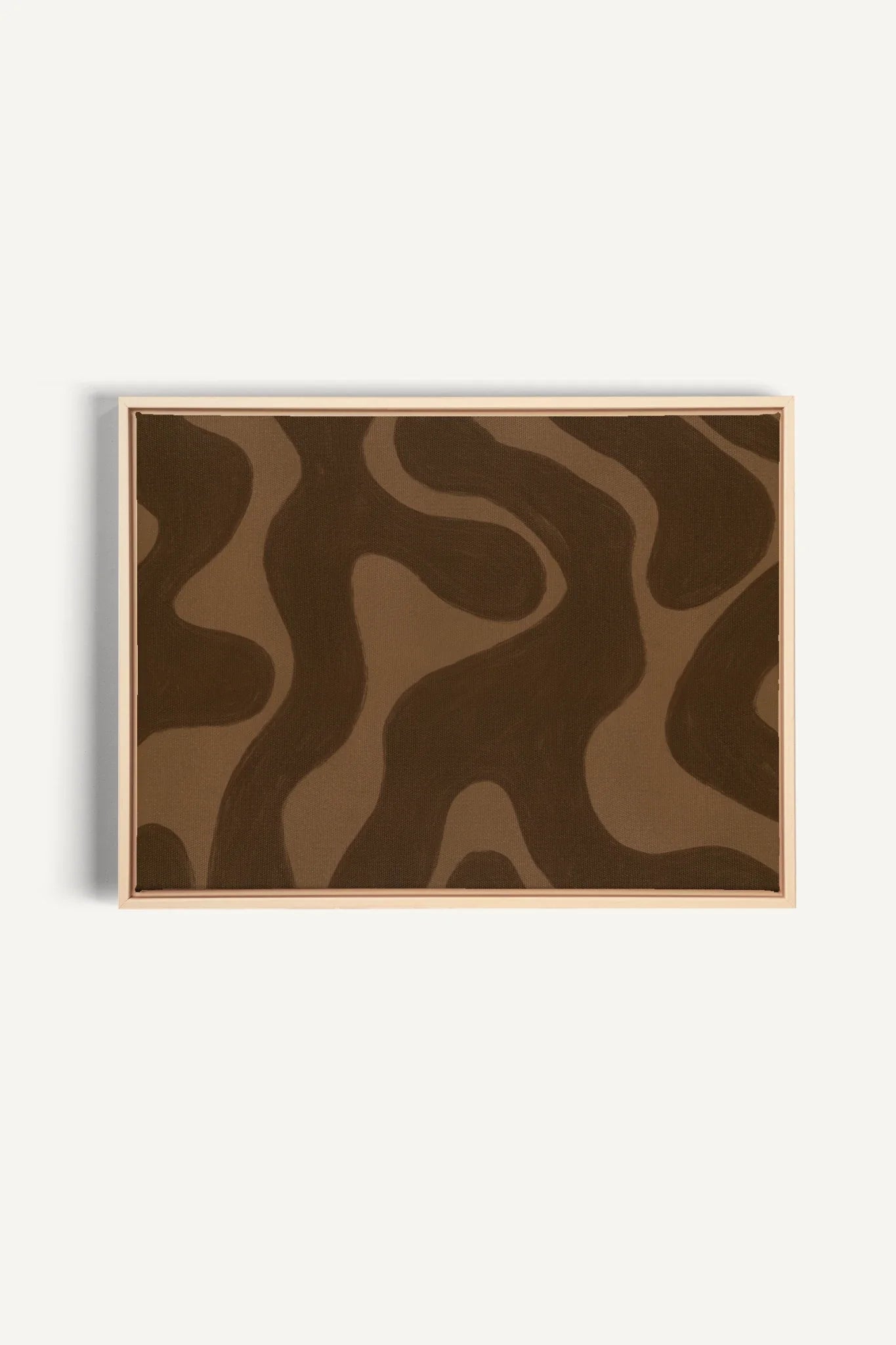 OLEKA CANVAS - MINERAL FLOW, Oeuvre sur toile étirée, encadré Naturel Clair